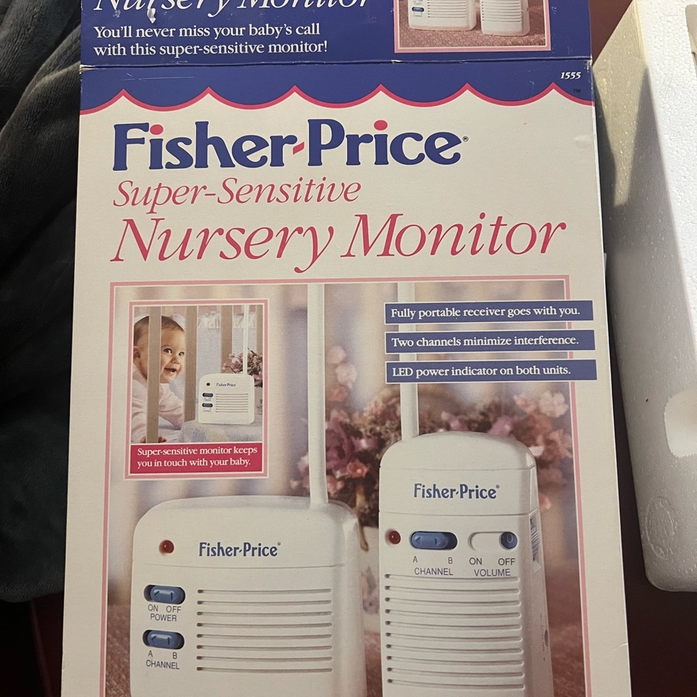 Fisher-Price White Nursery Monitor with LED Indicator